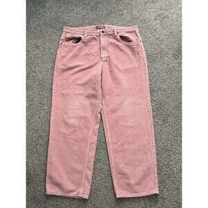 Empyre Corduroy Pants Mens 38 Pink Salmon Baggy Loose Fit Skater Y2K